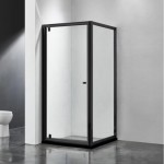 Shower Box - Edge Series 2 Sides (900x900x1900mm)  Black